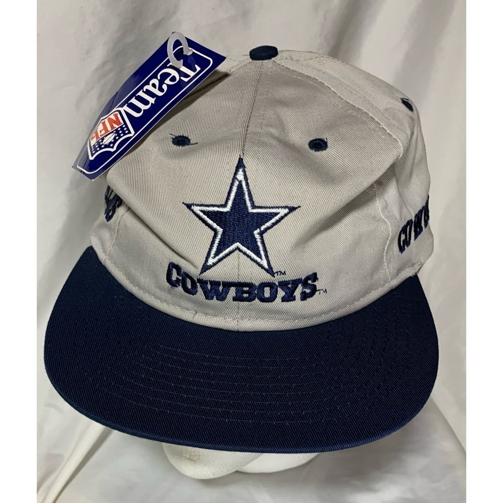 Dallas Cowboys Vintage 90's Logo 7 NFL Snapback Hat Cap NWT NOS Gray Competitor - Picture 4 of 13